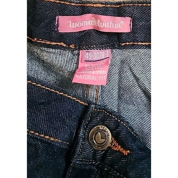 Woman Within Jeans NWOT Size 40T Natural Fit Dark Wash Denim Wide-Leg - Picture 4 of 7